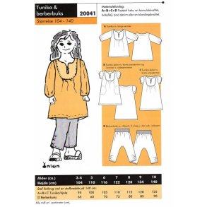 Onion 20041 Tunika og berberbuks, str. 104-140 cl.